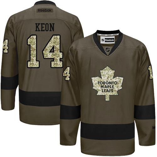 Maple Leafs #14 Dave Keon Green Salute to Service Stitched NHL Jersey