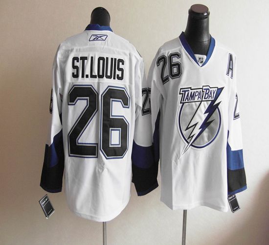 Lightning #26 Martin St.Louis White Stitched NHL Jersey