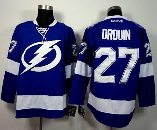 Lightning #27 Jonathan Drouin Blue Stitched NHL Jersey