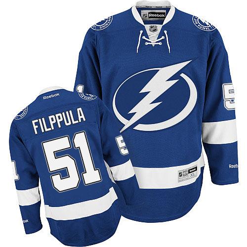 Lightning #51 Valtteri Filppula Blue Stitched NHL Jersey