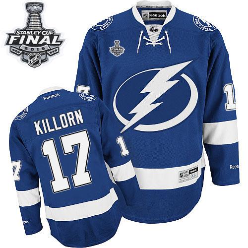 Lightning #17 Alex Killorn Blue 2015 Stanley Cup Stitched NHL Jersey
