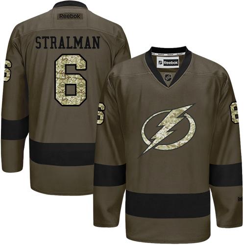 Lightning #6 Anton Stralman Green Salute to Service Stitched NHL Jersey