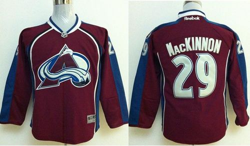 Avalanche #29 Nathan MacKinnon Red Stitched Youth NHL Jersey