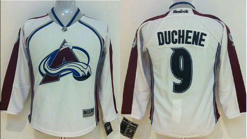 Avalanche #9 Matt Duchene White Stitched Youth NHL Jersey