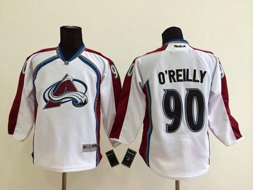 Avalanche #90 Ryan O'Reilly White Stitched Youth NHL Jersey
