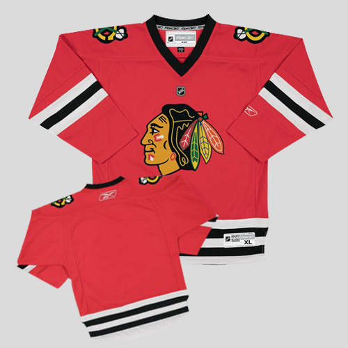 Blackhawks Blank Red Stitched Youth NHL Jersey
