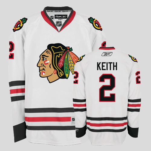 Blackhawks #2 Duncan Keith White Stitched youth NHL Jersey