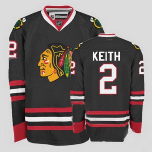 Blackhawks #2 Duncan Keith Black Stitched Youth NHL Jersey