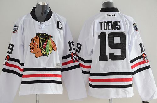 Blackhawks #19 Jonathan Toews White 2015 Winter Classic Stitched Youth NHL Jersey