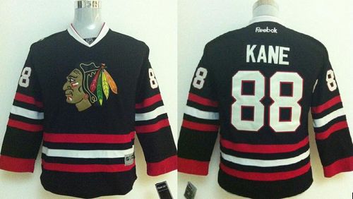 Blackhawks #88 Patrick Kane Stitched Black Youth NHL Jersey