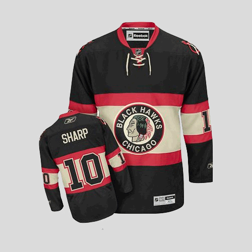 Blackhawks #10 Patrick Sharp Stitched Black Youth New Third NHL Jersey