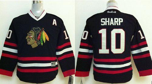 Blackhawks #10 Patrick Sharp Stitched Black Youth NHL Jersey