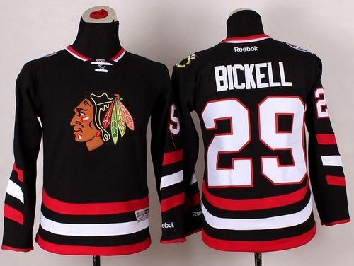 Blackhawks #29 Bryan Bickell Black 2014 Stadium Series Stitched Youth NHL Jersey