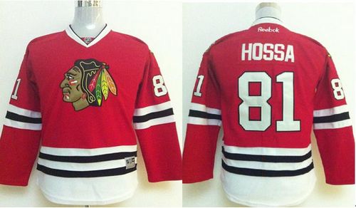 Blackhawks #81 Marian Hossa Stitched Red Youth NHL Jersey