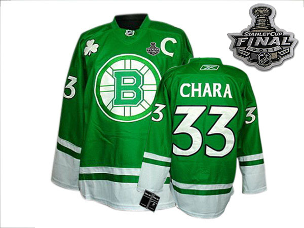 Bruins 2011 Stanley Cup Finals St Patty's Day #33 Zdeno Chara Green Youth Stitched NHL Jersey