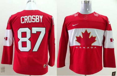 Team Canada 2014 Olympic #87 Sidney Crosby Red Stitched Youth NHL Jersey