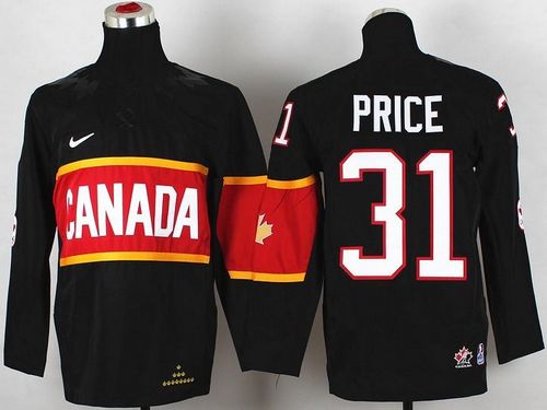 Team Canada 2014 Olympic #31 Carey Price Black Stitched Youth NHL Jersey
