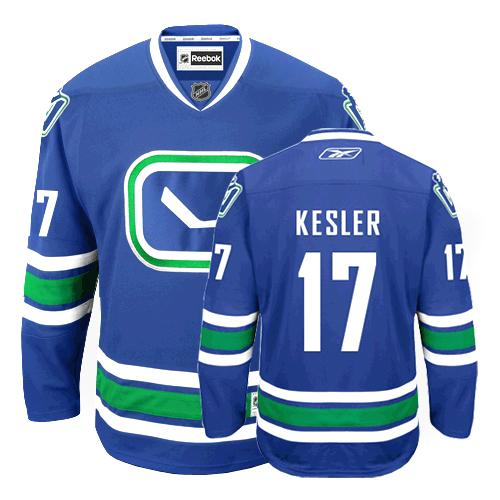 Canucks #17 Ryan Kesler Stitched Blue Third Youth NHL Jersey