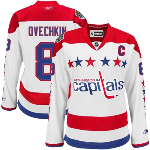 Capitals #8 Alex Ovechkin 2011 Winter Classic Vintage Stitched White Youth NHL Jersey