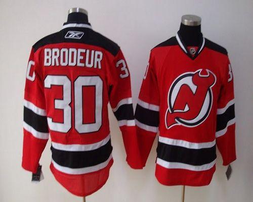 Devils #30 Martin Brodeur Red Home Stitched Youth NHL Jersey