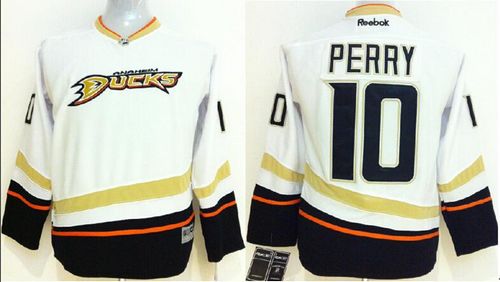 Ducks #10 Corey Perry White Youth Stitched NHL Jersey