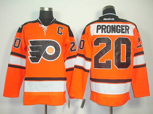 Flyers #20 Chris Pronger Orange Official 2012 Winter Classic Stitched Black Youth NHL Jersey