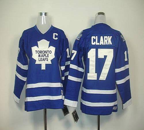 Maple Leafs #17 Wendel Clark Blue Home Stitched Youth NHL Jersey