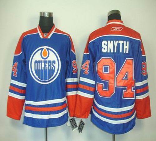 Oilers #94 Ryan Smyth Ligtht Blue Stitched Youth NHL Jersey