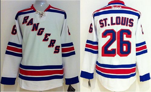 Rangers #26 Martin St.Louis White Stitched Youth NHL Jersey