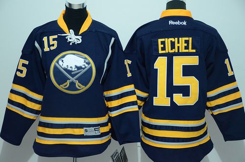 Sabres #15 Jack Eichel Navy Blue Youth Stitched NHL Jersey