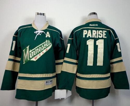 Wild #11 Zach Parise Green Stitched Youth NHL Jersey