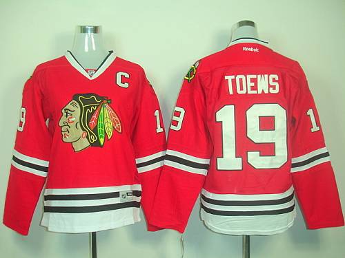 Blackhawks #19 Janathan Toews Red Women's Home Stitched NHL Jersey