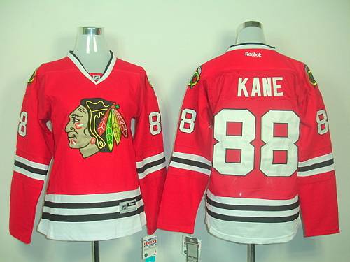 Blackhawks #88 Patrick Kane Red Women's Home Stitched NHL Jersey