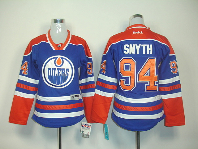 Oilers #94 Ryan Smyth Light Blue Women's Home Stitched NHL Jersey