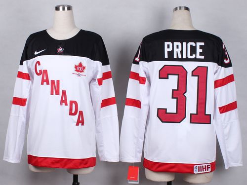 Olympic CA. #31 Carey Price White 100th Anniversary Women's Stitched NHL Jersey