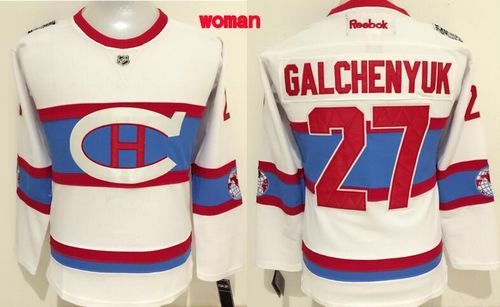 Canadiens #27 Alex Galchenyuk White 2016 Winter Classic Women's Stitched NHL Jersey