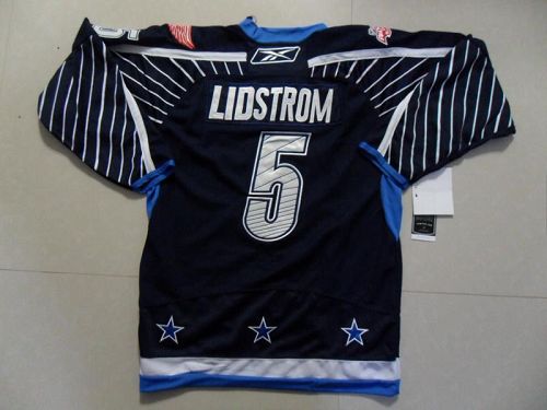 Red Wings #5 Nicklas Lidstrom 2011 All Star Stitched Dark Blue NHL Jersey