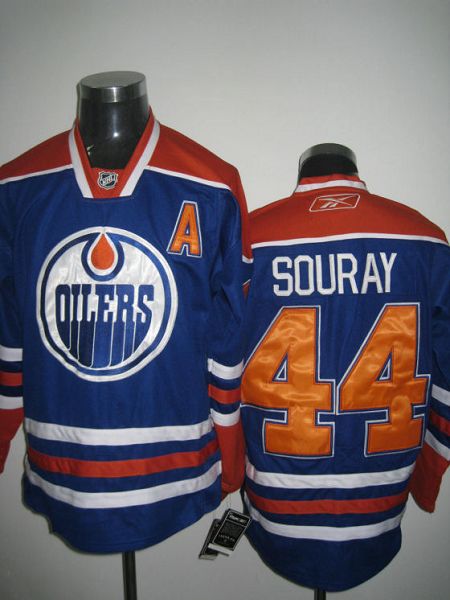 Oilers #44 Sheldon Souray Stitched Light Blue NHL Jersey