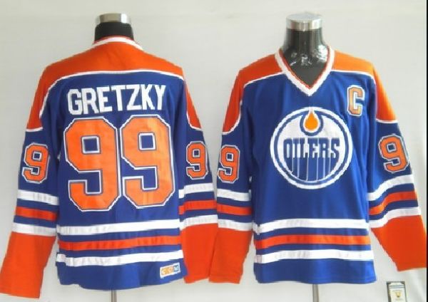 Oilers #99 Wayne Gretzky Stitched Light Blue CCM Throwback NHL Jersey