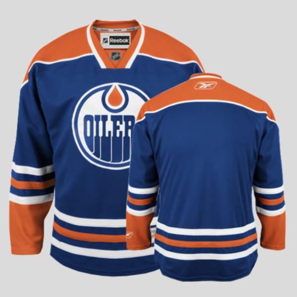 Oilers Blank Stitched Light Blue NHL Jersey