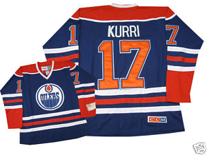 Oilers #17 Jari Kurri Ligtht Blue Stitched NHL Jersey