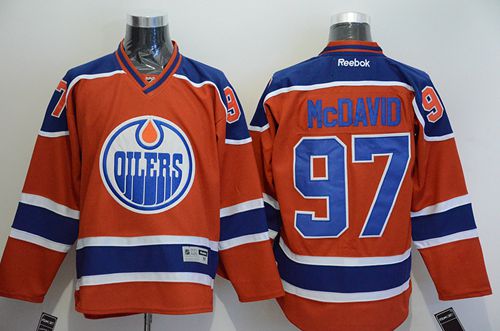 Oilers #97 Connor McDavid Orange Stitched NHL Jersey