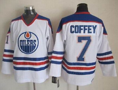 Oilers #7 Paul Coffey White CCM Throwback Stitched NHL Jersey