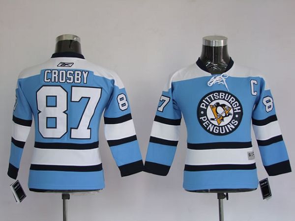 Penguins #87 Sidney Crosby Stitched Blue NHL Jersey