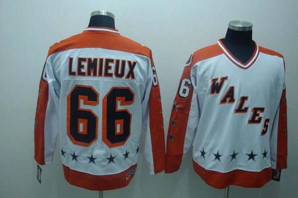 Penguins #66 Mario Lemieux Stitched White CCM All Star NHL Jersey