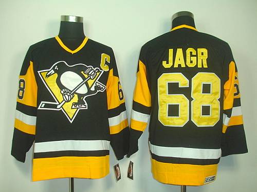 Penguins #68 Jaromir Jagr Black CCM Throwback Stitched NHL Jersey