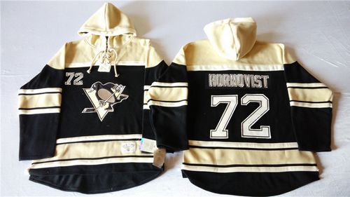 Penguins #72 Patric Hornqvist Black Sawyer Hooded Sweatshirt Stitched NHL Jersey