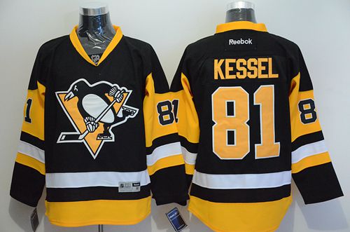 Penguins #81 Phil Kessel Black Alternate Stitched NHL Jersey
