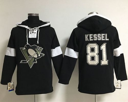 Penguins #81 Phil Kessel Black Pullover NHL Hoodie
