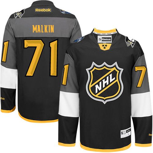 Penguins #71 Evgeni Malkin Black 2016 All Star Stitched NHL Jersey